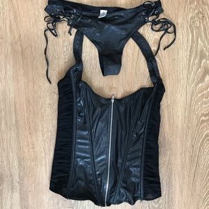 Frederick's Halter Corset Lingerie